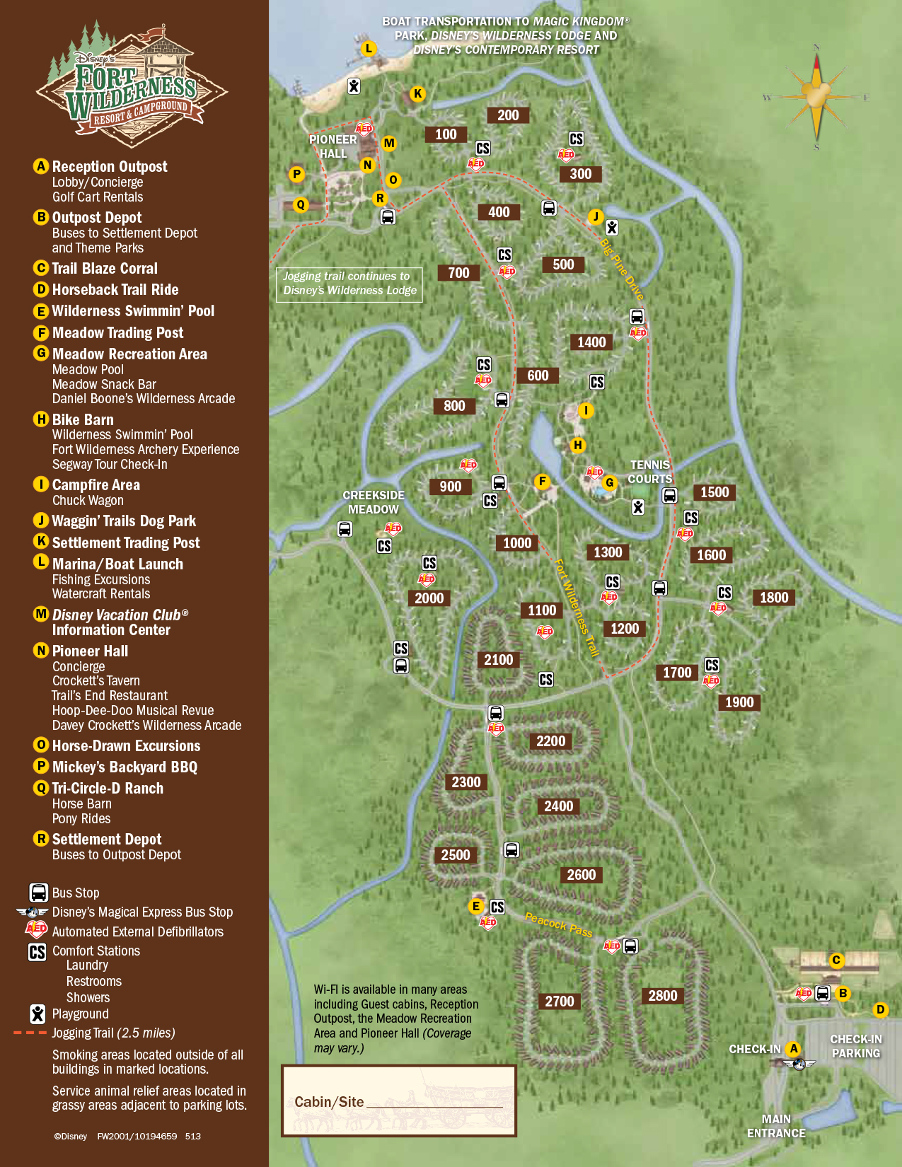 Fort Wilderness Resort Map Walt Disney World