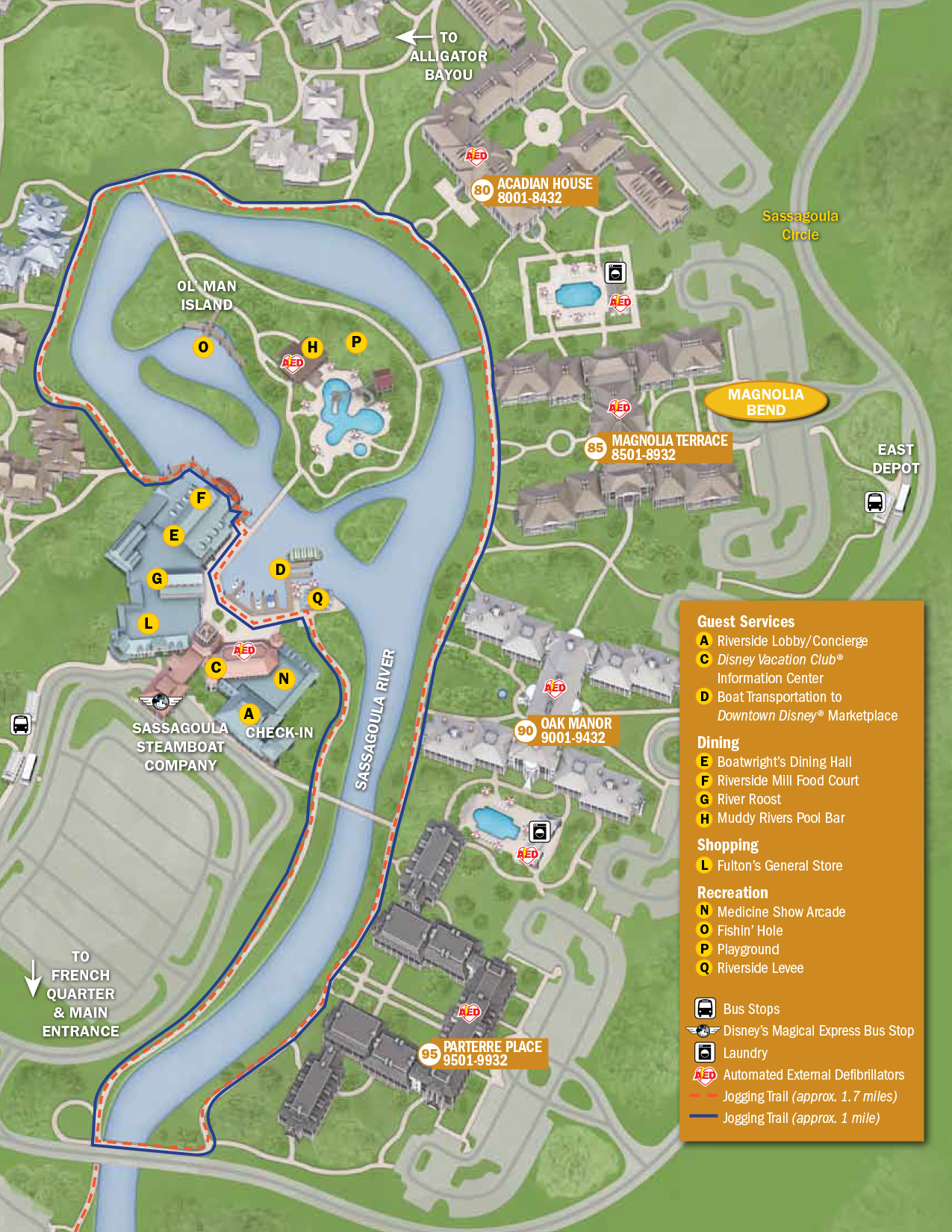 Port Orleans Riverside Resort Map Walt Disney World