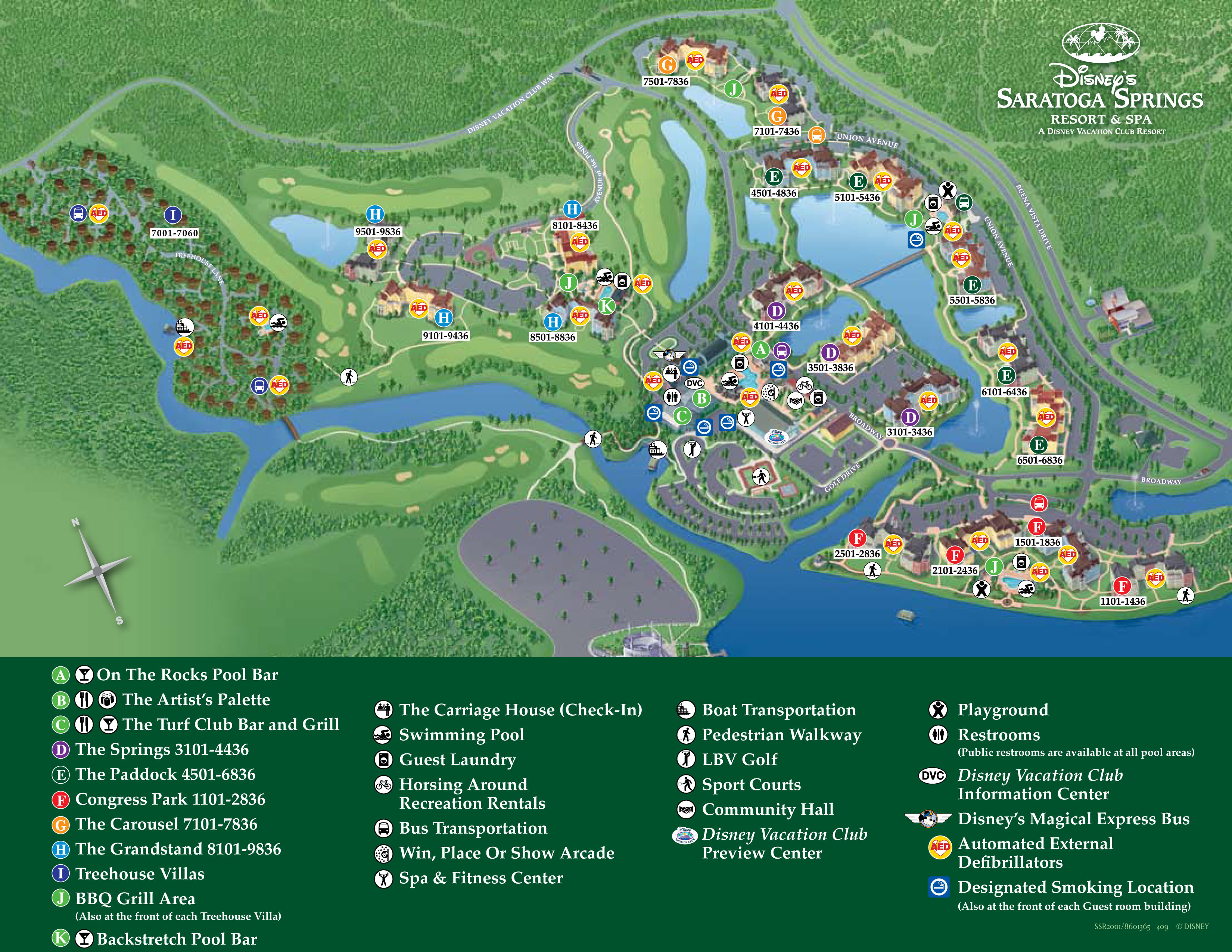Saratoga Springs Resort Map Walt Disney World