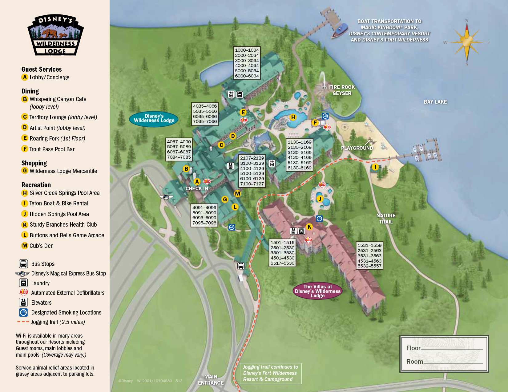 Wilderness Lodge Resort Map Walt Disney World