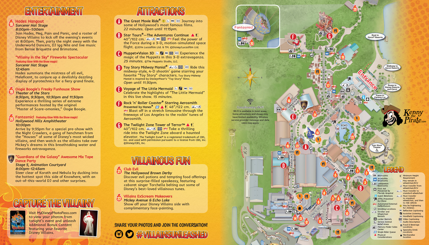 Villains Unleashed Map Hollywood Studios
